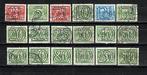 229 nvph 356-373 guilloche gebruikt zie de scans., Postzegels en Munten, Postzegels | Nederland, Verzenden, T/m 1940, Gestempeld