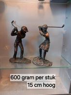 Bronzen Golfbeeldjes - Set van 2, Antiek en Kunst, Ophalen of Verzenden
