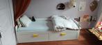 Ikea Brimnes Bed bank met 2 lades uitschuifbaar tweepersoons, Ophalen, Gebruikt, Wit, Tweepersoons