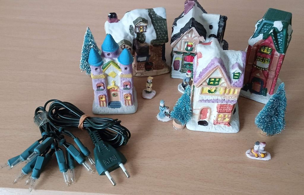 kersthuisjes voor dorpje, Ophalen of Verzenden, Gebruikt