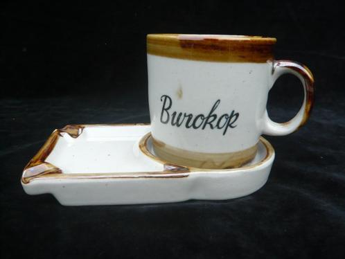 Burokop met asbak, Antiek en Kunst, Antiek | Glas en Kristal, Ophalen of Verzenden