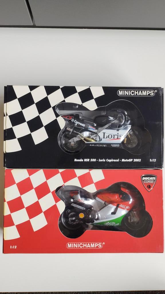 2x Minichamps Capirossi 1:12 MotoGP Honda & Ducati, Hobby en Vrije tijd, Modelbouw | Auto's en Voertuigen, Zo goed als nieuw, Overige typen