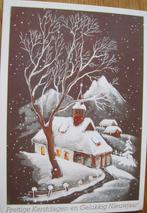 Kerst - prettige kerstdagen - kerkje in de sneeuw - 1987, Verzenden, 1980 tot heden, Gelopen, Overige thema's