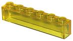 Lego Trans-Yellow Brick 1 x 6 without Bottom Tubes, Ophalen of Verzenden, Gebruikt, Losse stenen, Lego