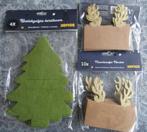 kerst: naamkaartjes Eland - Bestekzakjes kerstboom - nieuw, Diversen, Kerst, Ophalen of Verzenden, Nieuw