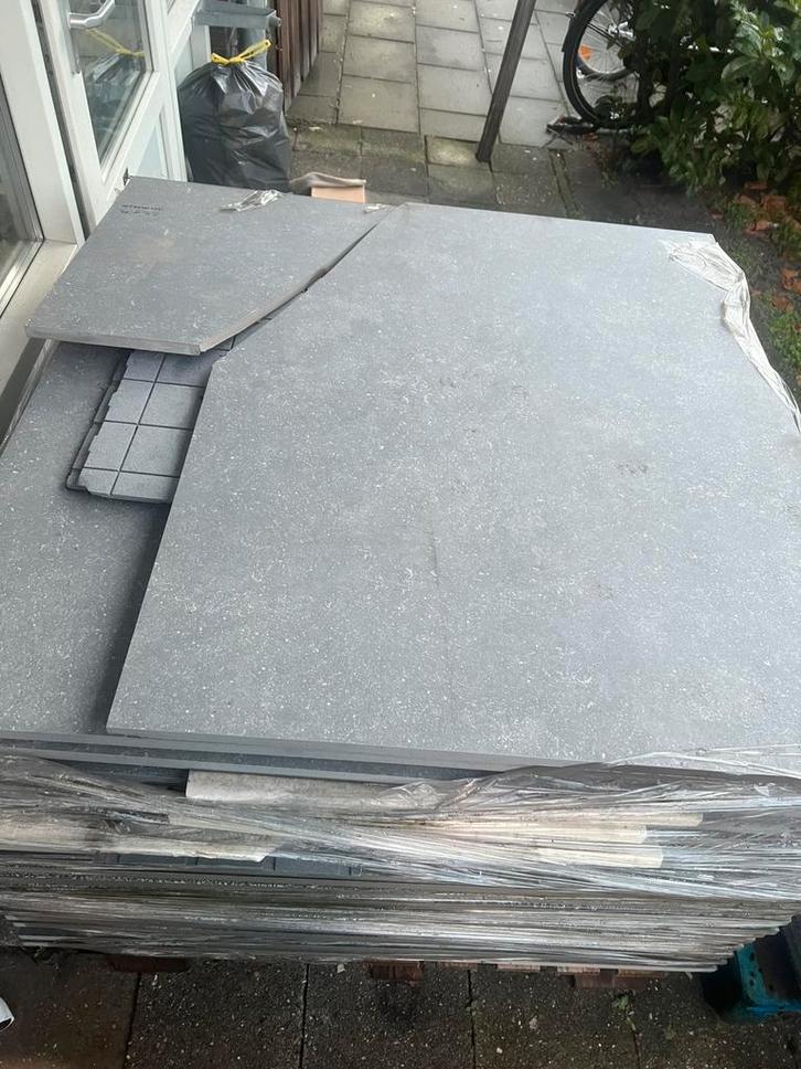 keramische tuintegels  120x120, Tuin en Terras, Tegels en Klinkers, Zo goed als nieuw, Terrastegels, Beton, Ophalen of Verzenden