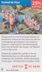 Kasteel de Haar 25% kortingsbon, Tickets en Kaartjes, Drie personen of meer, Kortingskaart