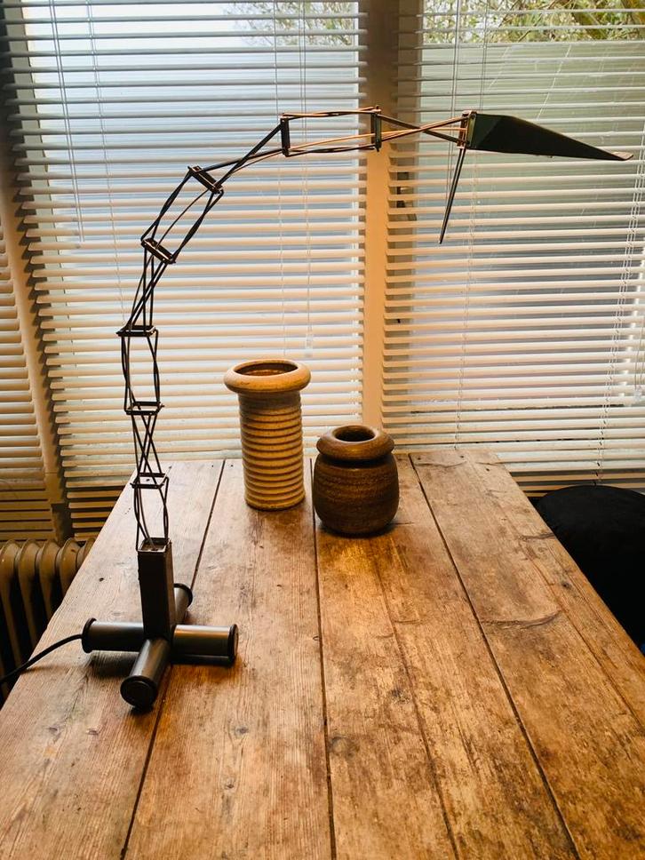 Vintage Lumina Italy bureaulamp, Huis en Inrichting, Lampen | Tafellampen, Gebruikt, 50 tot 75 cm, Metaal, Ophalen of Verzenden