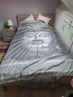 Bed Twijfelaar + Nachtkastje, Huis en Inrichting, Slaapkamer | Bedden, Ophalen, Twijfelaar, Hout, 120 cm