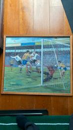 Schilderij voetbal, kunstschilder Johan Groot, Antiek en Kunst, Kunst | Schilderijen | Klassiek, Ophalen