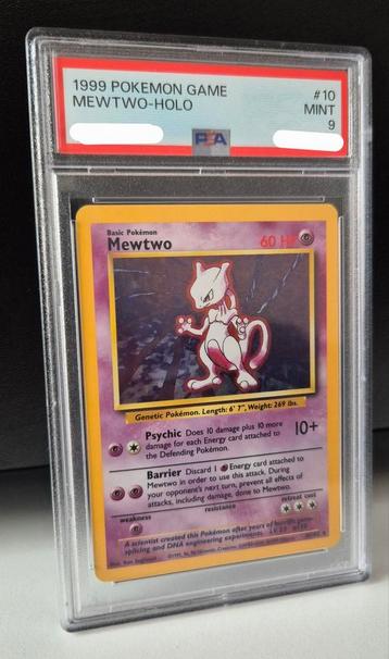 PSA 9 - Mewtwo #10 (1999 Pokemon Game Base Set) beschikbaar voor biedingen