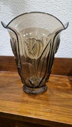 Art Deco Tulpenvaas Henri Heemskerk - Fumé Glas, Ophalen of Verzenden