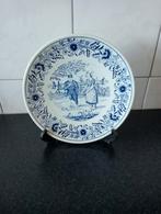 Delfts Blauw Wandbord Boer En Boerin., Antiek en Kunst, Ophalen of Verzenden
