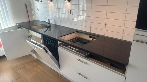 Composiet Keukenblad zwart, Huis en Inrichting, Keuken | Complete keukens, Zo goed als nieuw, Zwart, Graniet of Steen, Hoogglans of Gelakt