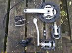 Derailleur Shimano Deore vóór + shifter 3x9-speed + crankset, Crankstel of Pedalen, Gebruikt, Algemeen, Ophalen of Verzenden