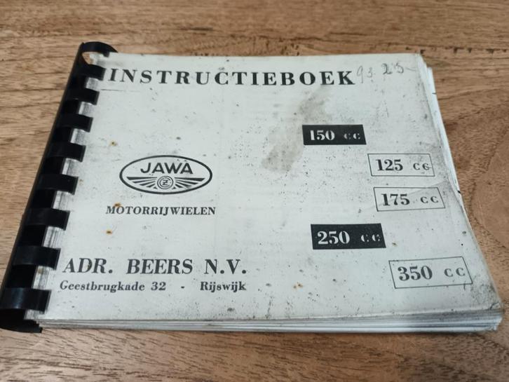 Jawa  instructieboekje 125/150/175/250/350  jaren 50, Motoren, Handleidingen en Instructieboekjes, Overige merken, Ophalen of Verzenden