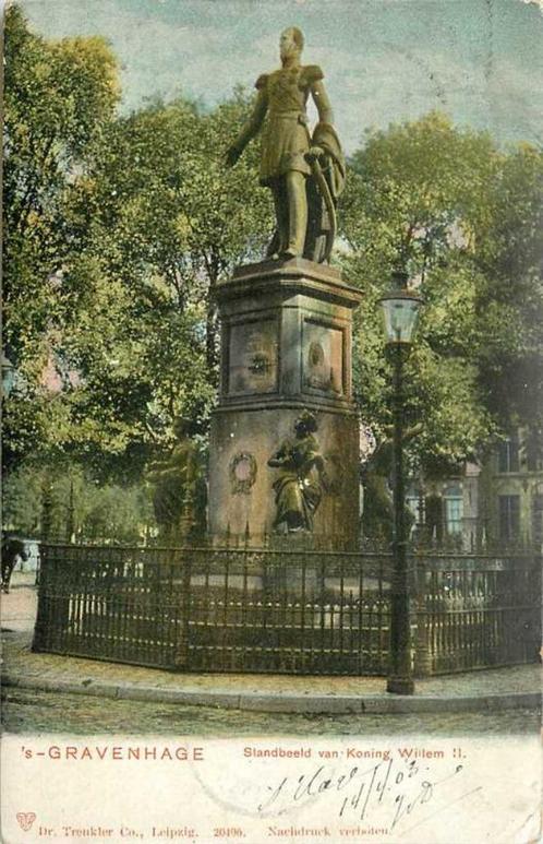 (380-204-019) Den Haag  Standbeeld Willem II, Verzamelen, Ansichtkaarten | Nederland, Zuid-Holland, Verzenden