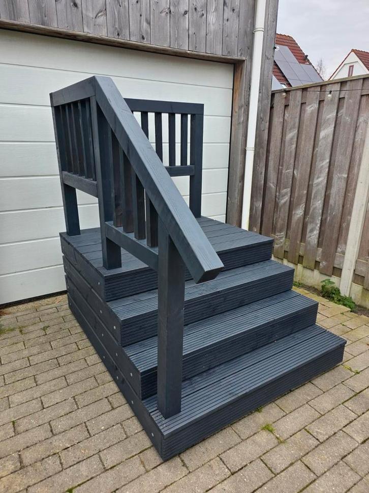 Prachtige opstap, chaletopstap, Caravanopstap, Tinyhouse, Tuin en Terras, Terrasdelen en Vlonders, Nieuw, Hout, Ophalen of Verzenden