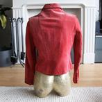 Prachtige Rode Suède jas (Maat 42) Tussenjas € 50,-, Maat 42/44 (L), Ophalen of Verzenden, Zo goed als nieuw, Rood