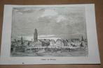 Antieke gravure - Gezicht op Zwolle - 1841 !!, Antiek en Kunst, Kunst | Etsen en Gravures, Ophalen of Verzenden