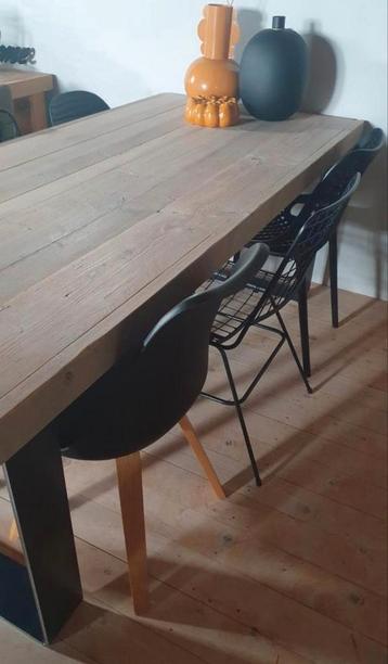 Nieuwe Eettafel Greywash 2 meter - Metalen Onderstel beschikbaar voor biedingen