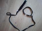Halsband en riem pup zwart, Ophalen, Zo goed als nieuw