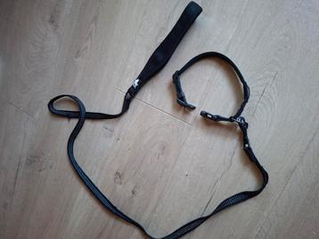Halsband en riem pup zwart beschikbaar voor biedingen