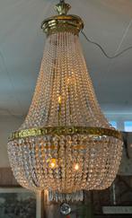 Oude grote kroonluchter 140 cm hoog 65 cm breed, Ophalen of Verzenden, Gebruikt