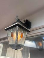 Vintage Buitenlamp (2x), Huis en Inrichting, Lampen | Wandlampen, Ophalen of Verzenden, Gebruikt, Glas