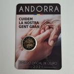 Andorra 2 Euro 2021 Coincard - Zorg voor Ouderen, Postzegels en Munten, Munten | Europa | Euromunten, Ophalen of Verzenden, Overige landen