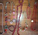Lot Rode Sieraden - Vintage & Gemerkt, alles in 1 koop €12, Overige materialen, Gebruikt, Met strass, Ophalen of Verzenden