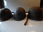 Drie stuks Vintage Legerhelmen.,, Ophalen of Verzenden, Gebruikt, Overige typen