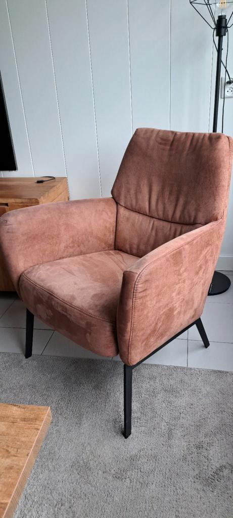 Prominent Humberto fauteuil 2x stoel cognac, Huis en Inrichting, Fauteuils, Zo goed als nieuw, Metaal, 50 tot 75 cm, 75 tot 100 cm