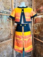 YV371: Vintage 60s / 70s Crop 2-Piece Suit - Pak, Kostuum of Pak, Overige kleuren, Ophalen of Verzenden, Vintage