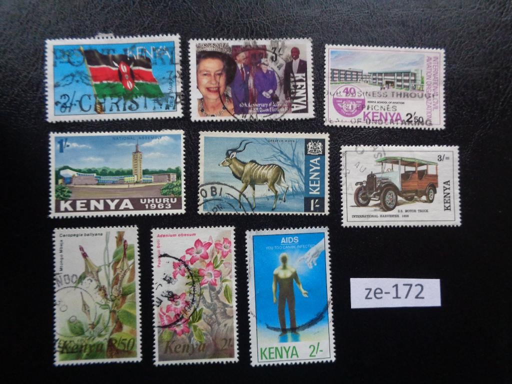 kenia - diverse (ze-172), Ophalen of Verzenden, Overige landen, Gestempeld