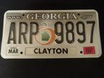 Kentekenplaat licenseplate Georgia Clayton USA, Auto's, Gebruikt, Ophalen of Verzenden