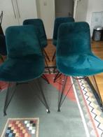 4 groene eetkamerstoelen - prima staat, Huis en Inrichting, Stoelen, Gebruikt, Overige kleuren, Ophalen of Verzenden, Metaal
