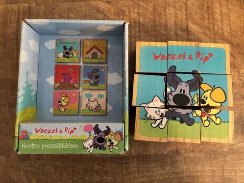 Woezel & Pip houten puzzelblokken in goede staat., Kinderen en Baby's, Speelgoed | Kinderpuzzels, Gebruikt, 6 maanden tot 2 jaar