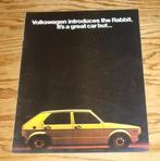 1975 Volkswagen Rabbit Golf Brochure USA, Gelezen, Volkswagen, Ophalen of Verzenden