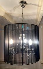 Mooie kroonluchter hanglamp zilver zwart, Ophalen of Verzenden, Zo goed als nieuw