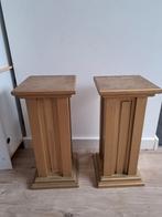 Twee Gouden Decoratieve Sokkels / Plantenstandaards, Huis en Inrichting, Woonaccessoires | Zuilen en Pilaren, Ophalen, Gebruikt