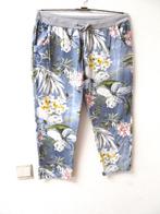 K66 MADE IN ITALY driekwart broek blauw XL 46/48, Kleding | Dames, Broeken en Pantalons, Made in Italy, Blauw, Maat 46/48 (XL) of groter
