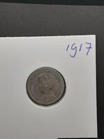 25 cent 1917 Koningin Wilhelmina, Postzegels en Munten, Munten | Nederland, Zilver, 25 cent, Ophalen of Verzenden, Koningin Wilhelmina