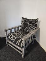 Verstelbare luie stoel met kussens, Huis en Inrichting, Stoelen, Ophalen, Hout, Gebruikt, Eén