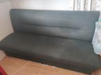 Grijze slaapbank met opslag en lichte beschadiging teab, Ophalen, Gebruikt, Twijfelaar, 120 cm