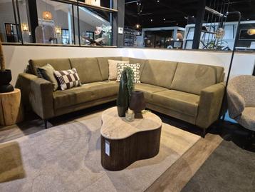 Hoekbank  Donker groen L220xB240xD85 cm  beschikbaar voor biedingen