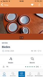 Gevraagd diepe borden dan Mosa Wit met bruine rand, Huis en Inrichting, Keuken | Servies, Bord(en), Overige stijlen, Ophalen of Verzenden