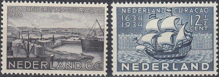 Nederland- 1934 - Curaçao  - NVPH-267 en NVPH-268 - O, Postzegels en Munten, Postzegels | Nederland, Postfris, T/m 1940, Verzenden