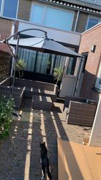 Intratuin Zweefparasol Milano Grijs, Ophalen, Kantelbaar, 2 tot 3 meter, Zweefparasol