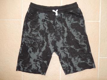 H&M zwarte sweat short korte broek met grijze print maat 170 beschikbaar voor biedingen